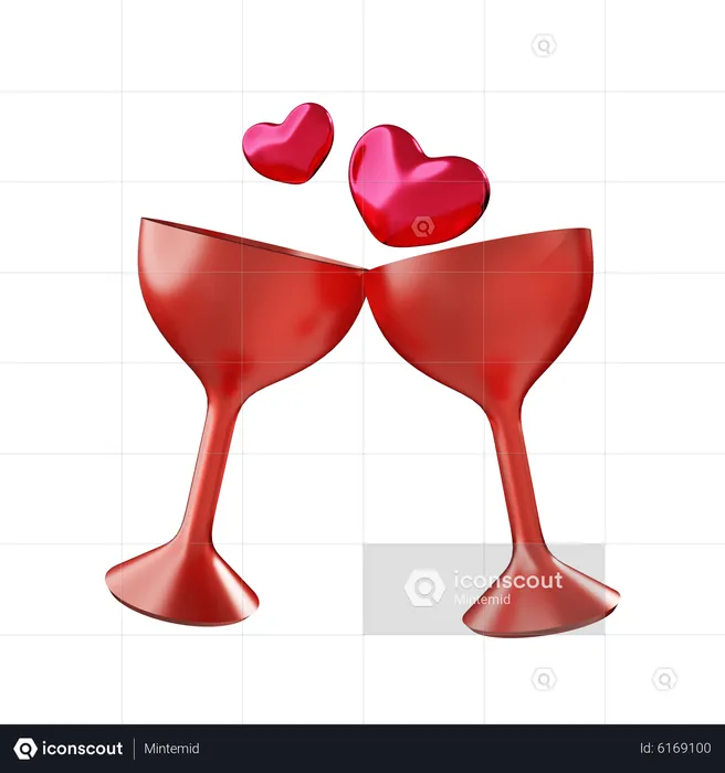 Cheers Glasses  3D Icon