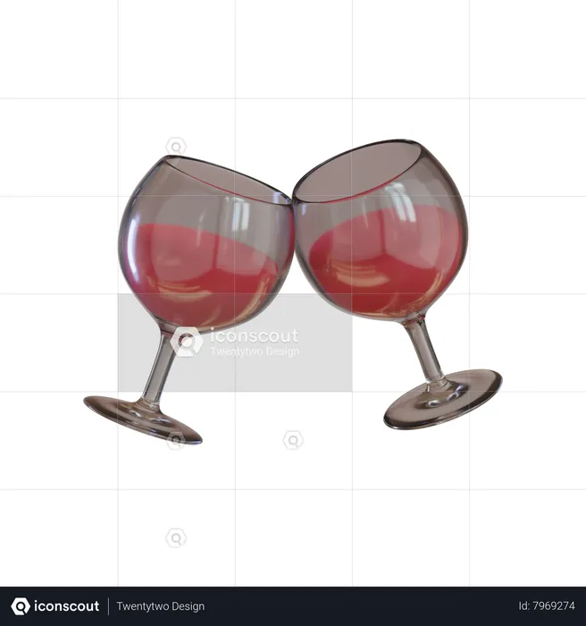 Cheers Wine  3D Icon