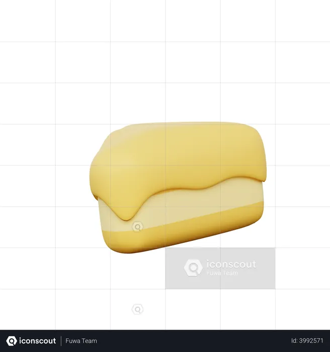 Cheese Cake  3D Illustration
