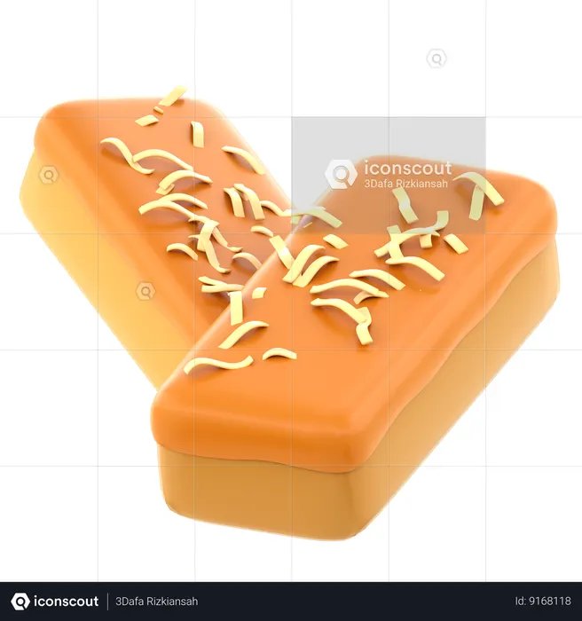 Cheese Cookie  3D Icon
