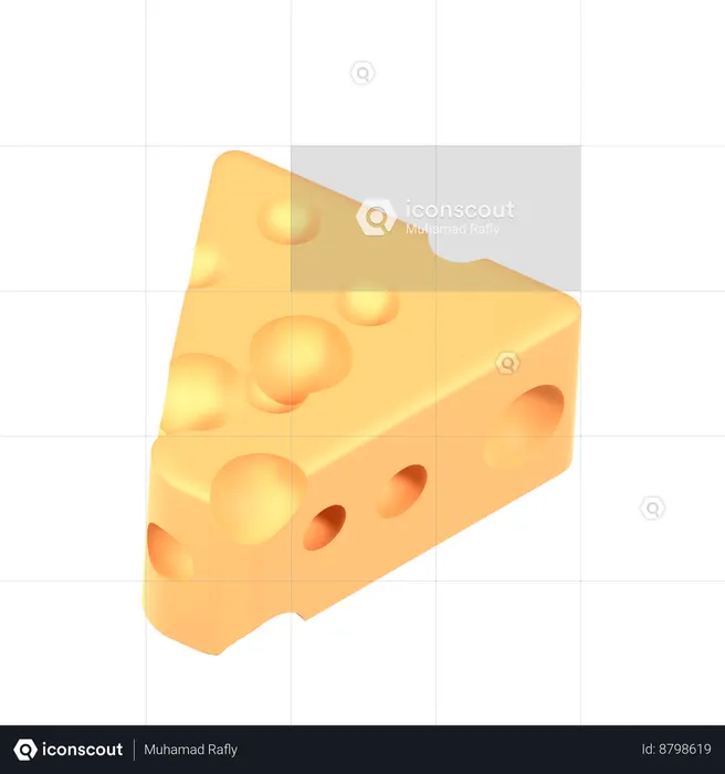 Cheese Cube  3D Icon