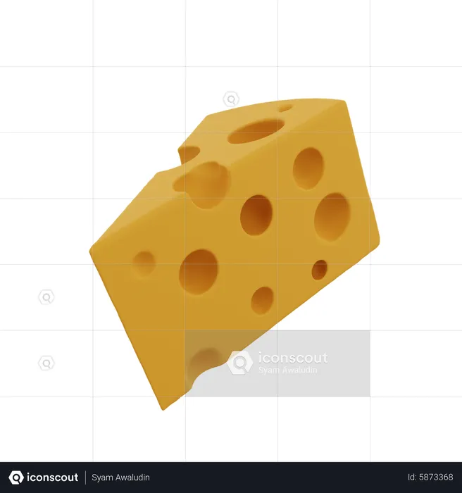 Cheese Cube  3D Icon