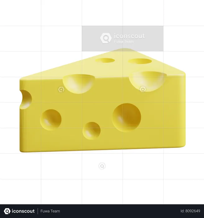 Cheese Cube  3D Icon