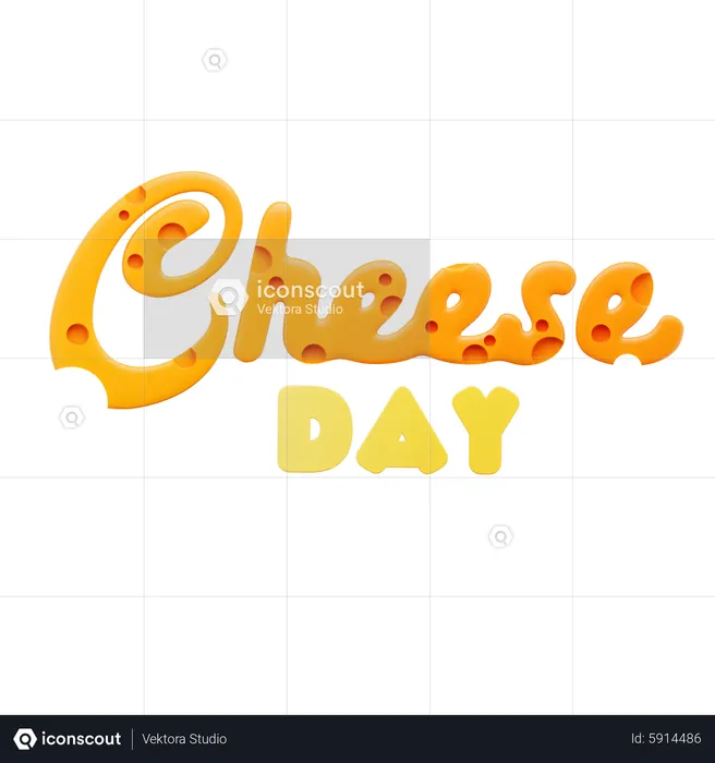 Cheese Day Decoration  3D Icon