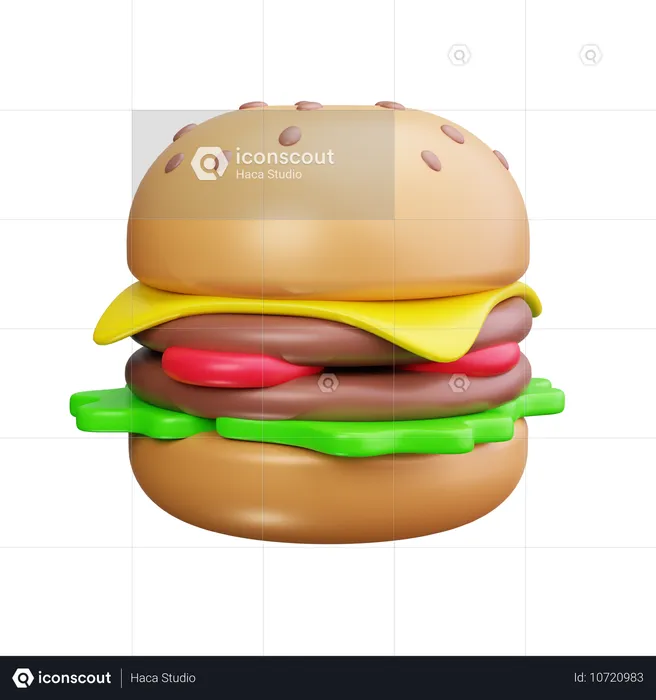 Käseburger  3D Icon