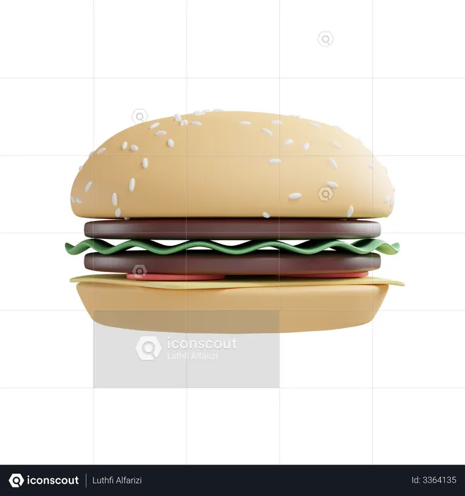 Cheeseburger  3D Icon