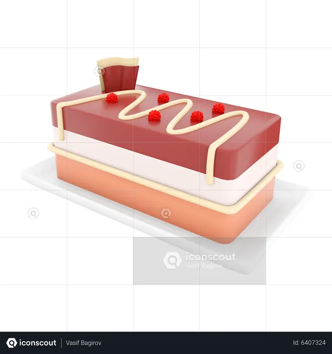 Cheesecake Slice  3D Icon