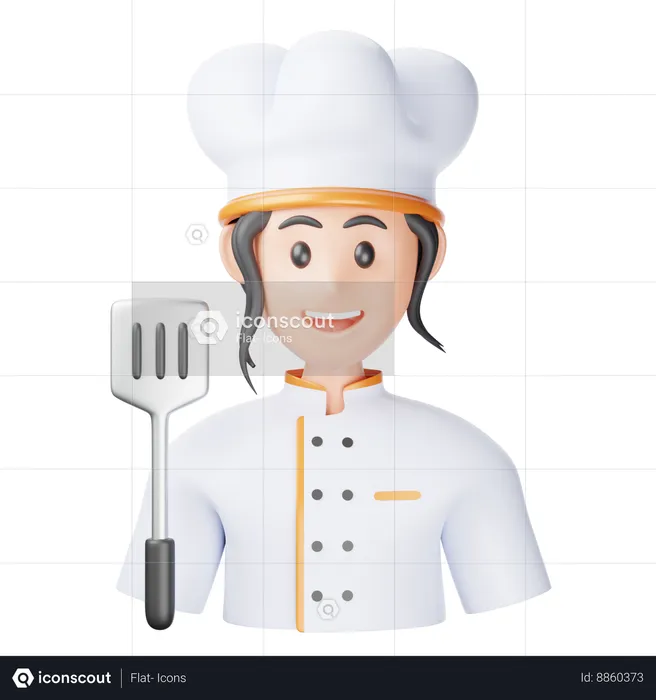 Chef Female  3D Icon