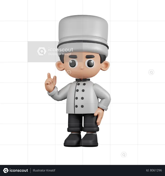 Chef Giving Advise  3D Illustration