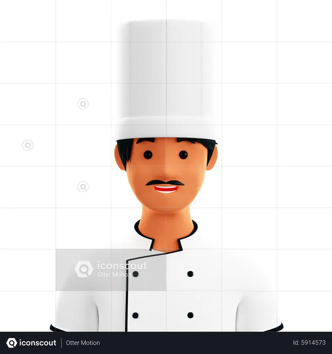 Chef masculino  3D Icon