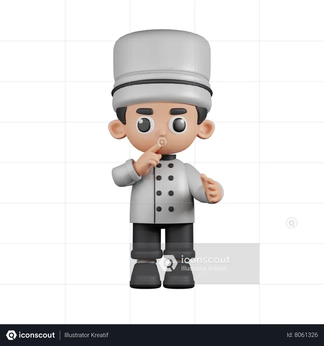 Chef Silencioso  3D Illustration