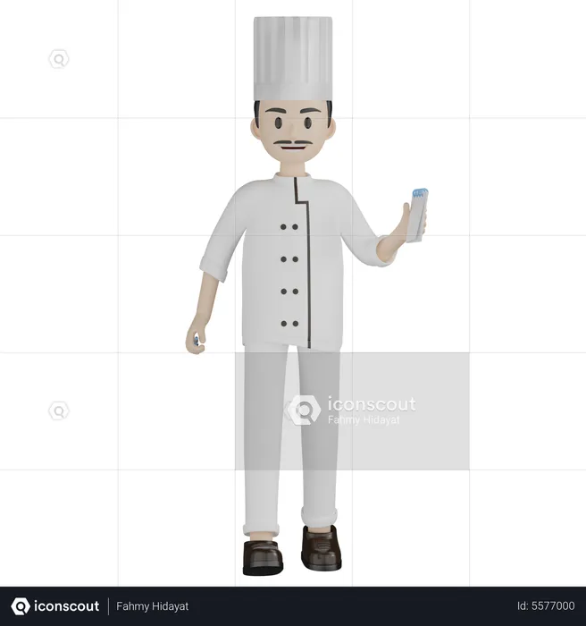 Chef Taking Order  3D Illustration