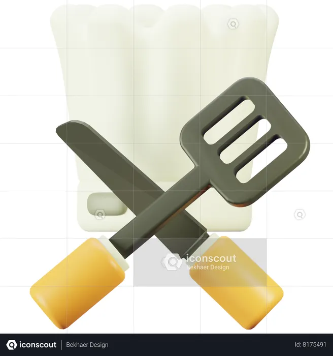 Chef Tools  3D Icon