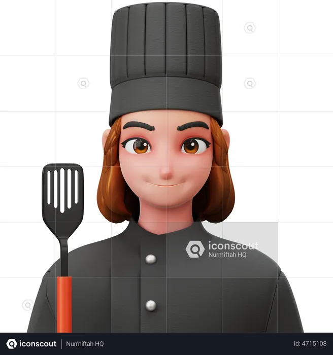 Cheff Woman  3D Illustration