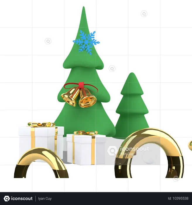 Cheistmas Tree  3D Illustration