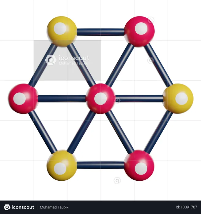 Chemical Bond  3D Icon