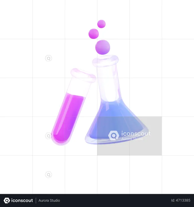 Chemical Flask  3D Illustration