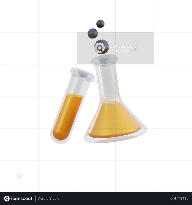 Chemical Flask  3D Illustration