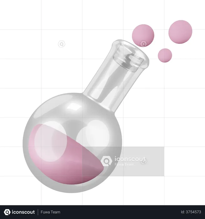 Chemical Flask  3D Illustration