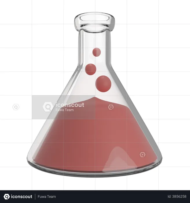 Chemical Flask  3D Illustration