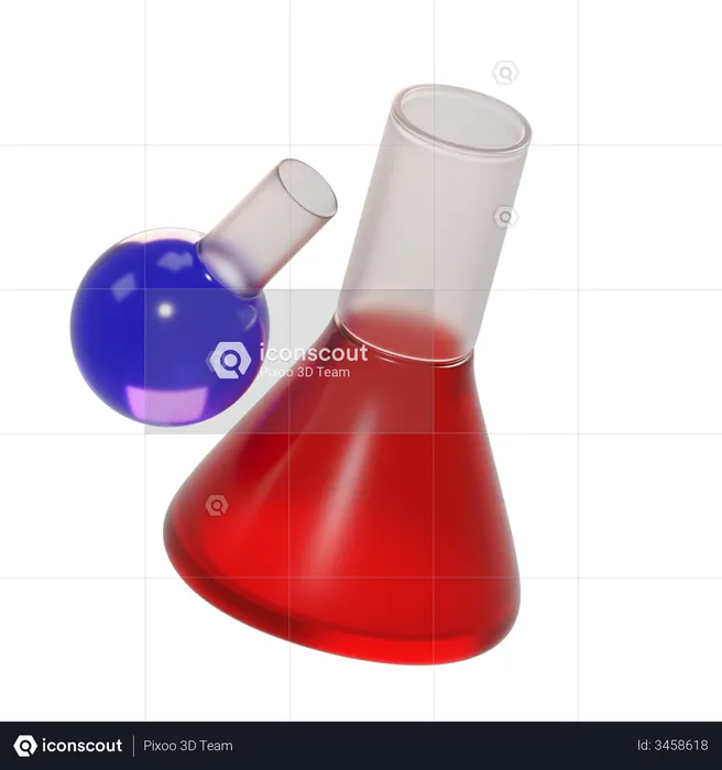 Chemical Flask  3D Illustration