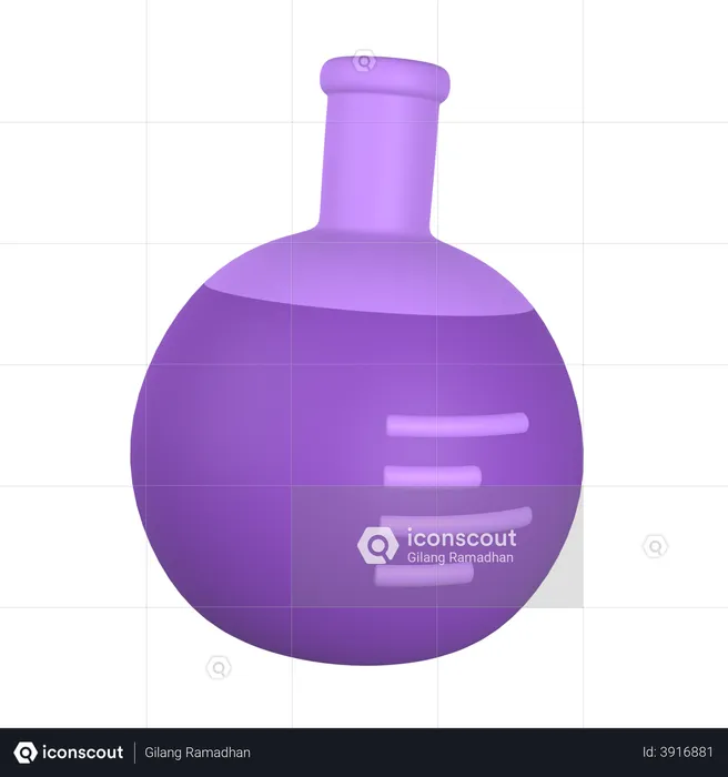 Chemical Flask  3D Illustration