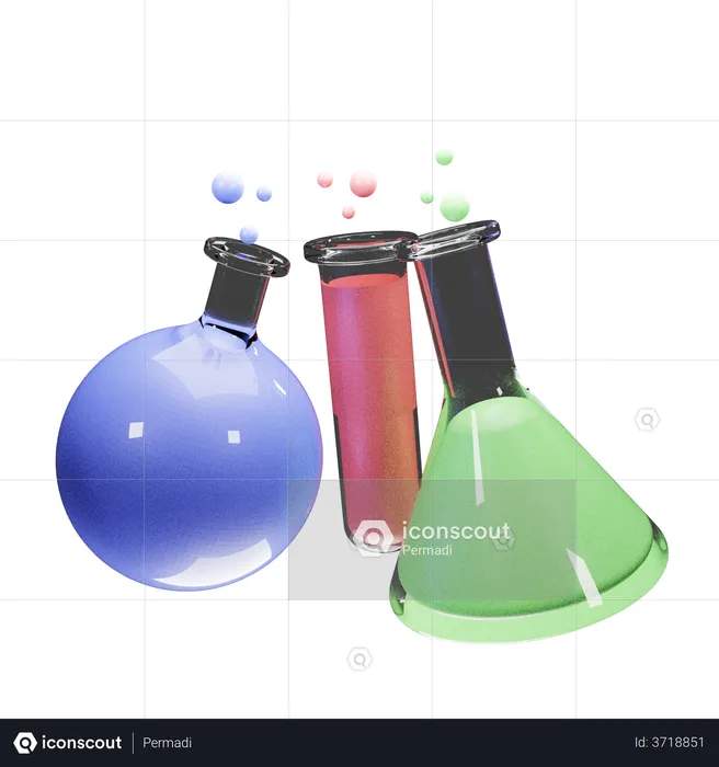 Chemical Flask  3D Illustration