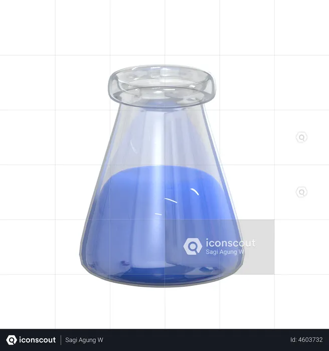 Chemical Flask  3D Illustration