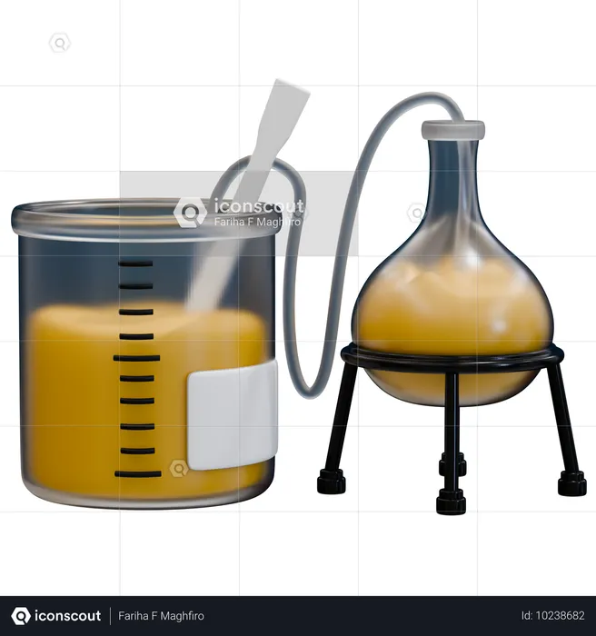 Chemical Liquid Reaction Experiment  3D Icon