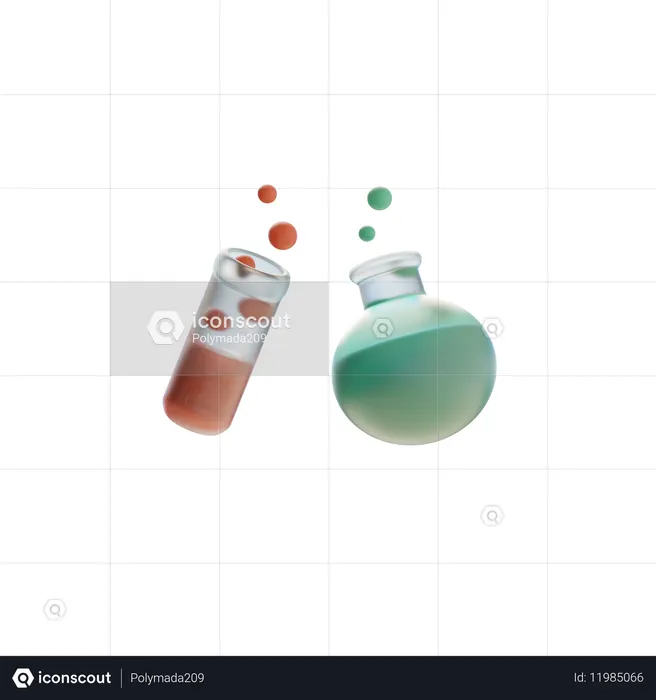 Chemical Reaction  3D Icon