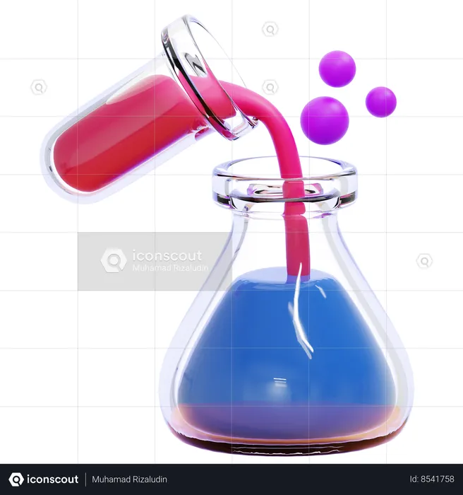 CHEMICAL REACTION  3D Icon