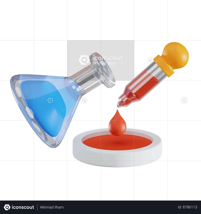 Chemical Reaction  3D Icon