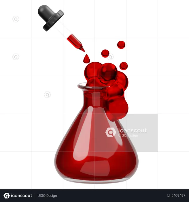 Chemical Reaction  3D Icon
