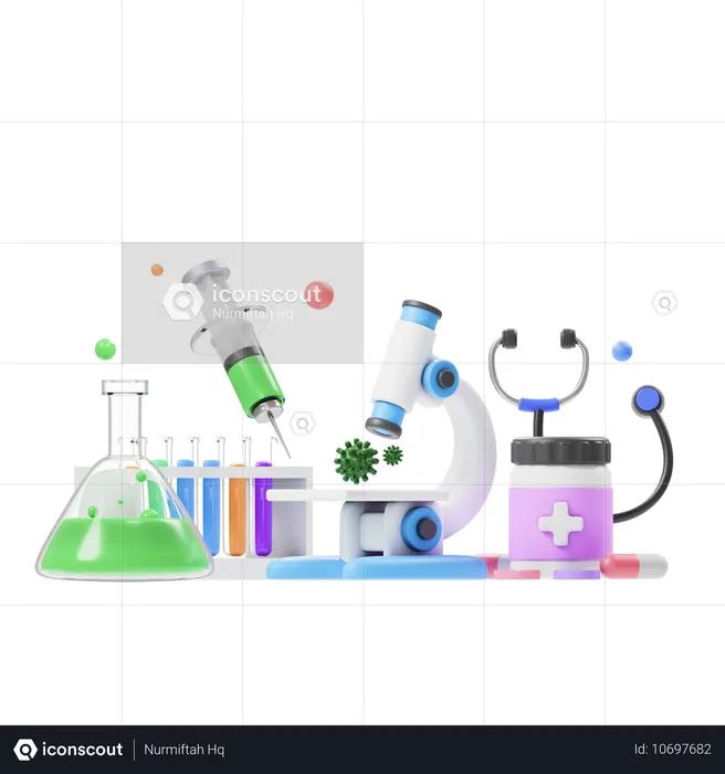 Chemical Research  3D Icon