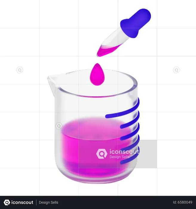 Chemie-Becher  3D Icon