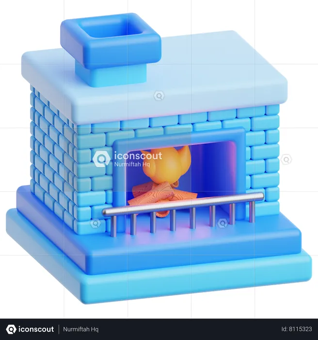 Cheminée  3D Icon