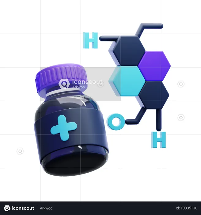 Chemisches Molekül  3D Icon