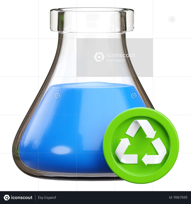 Chemisches Recycling  3D Icon