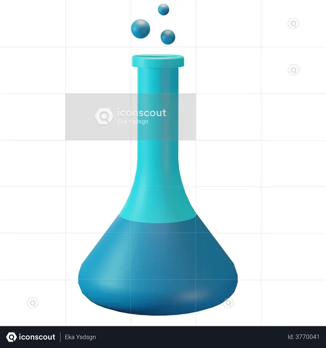 Chemistry Bottle  3D Illustration