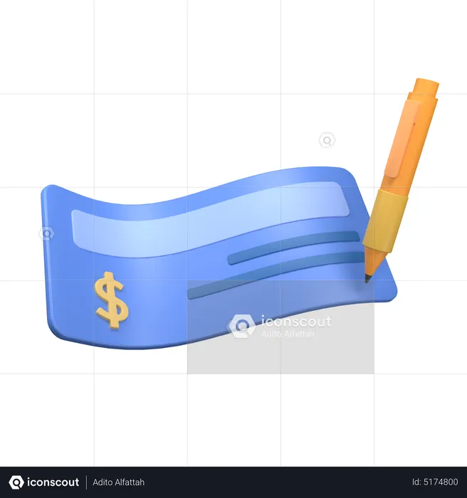 Cheque  3D Icon