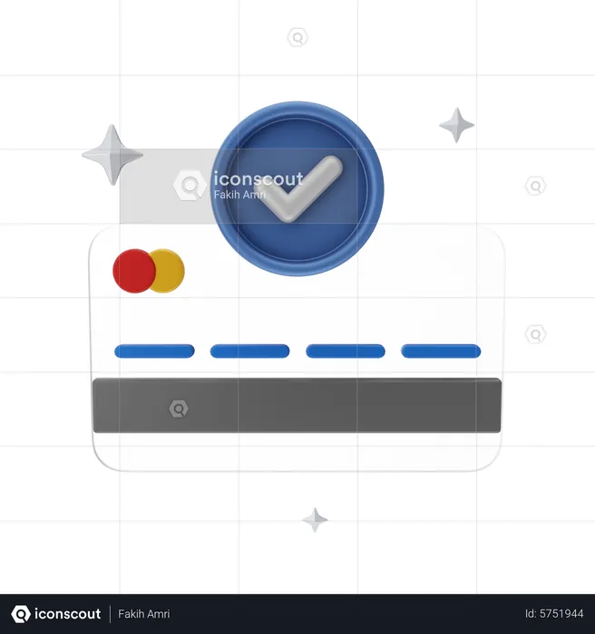 Vérifier la carte de crédit  3D Icon
