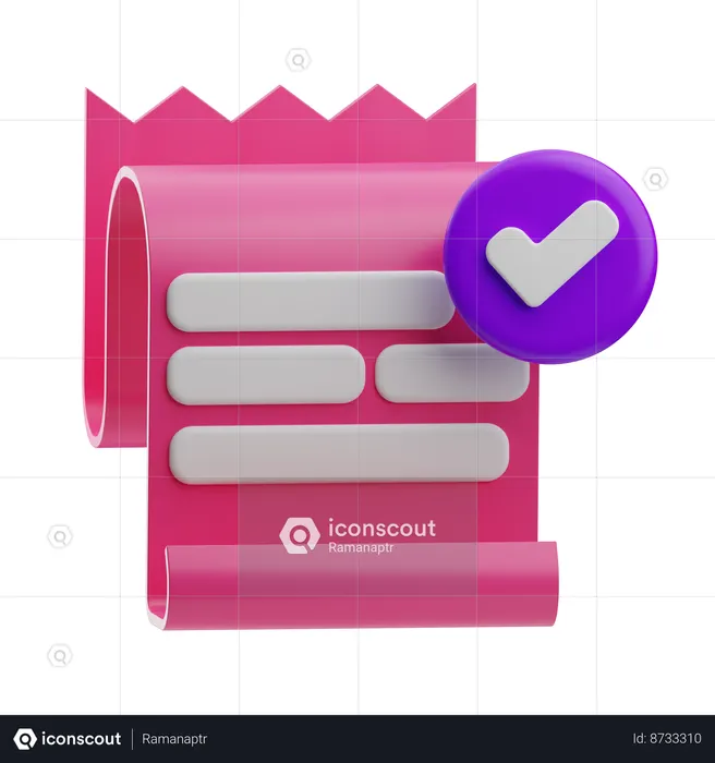 Vérifier la facture  3D Icon