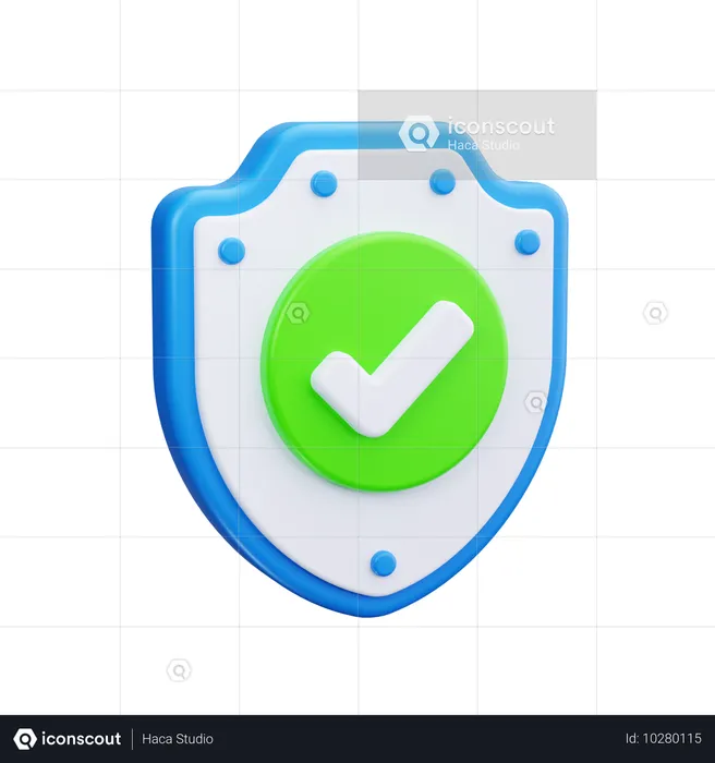 Comprobar seguridad  3D Icon