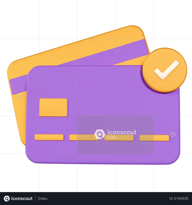 Comprobar tarjeta de crédito  3D Icon