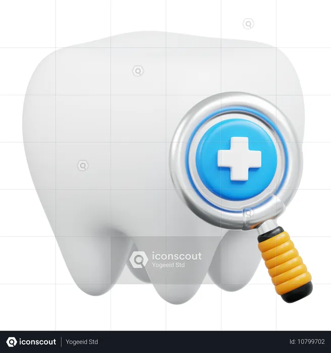 Chequeo dental  3D Icon