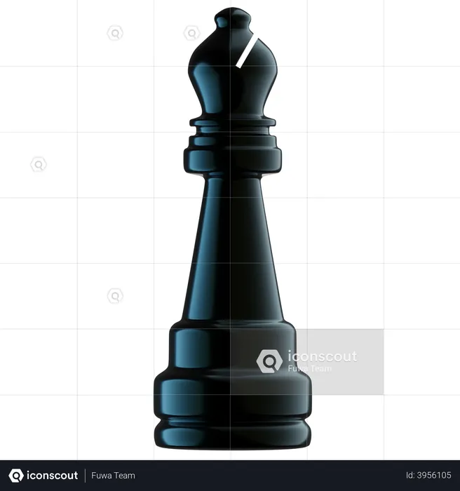Chess Bishop  3D Illustration