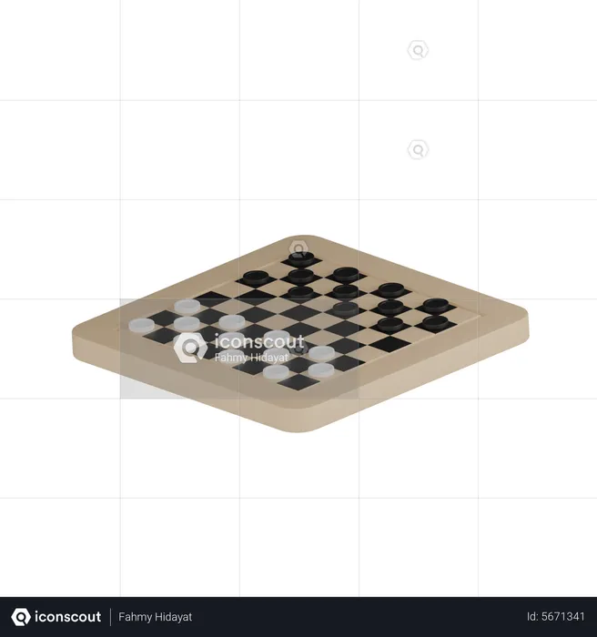 Chess Board  3D Icon