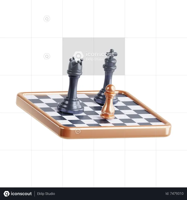 Download wallpapers 3d chess, silver metal chess, chessboard