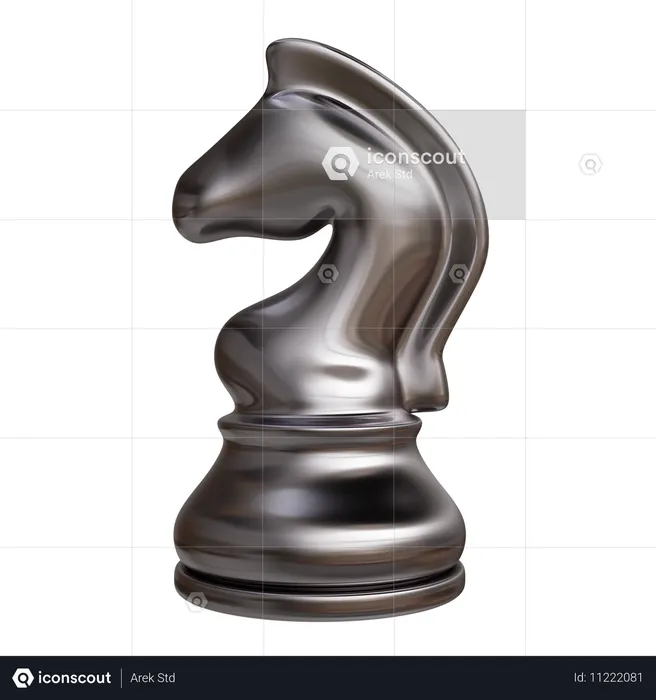 Chess Horse Metal  3D Icon