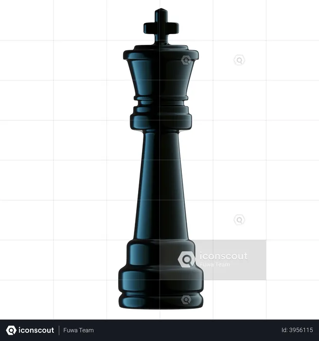 Chess King  3D Illustration